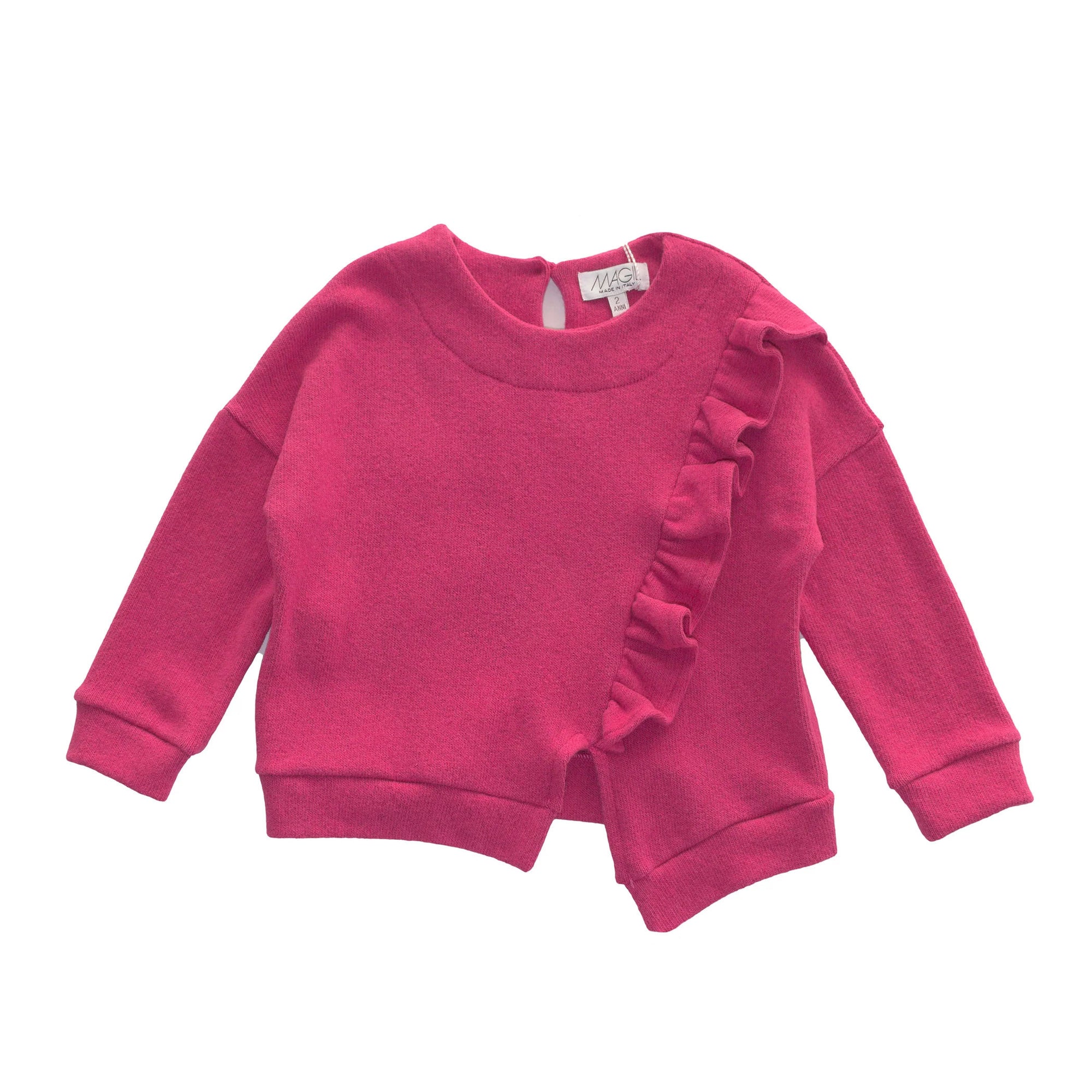 MAGLIA IN CALDO COTONE CON FRAPPE