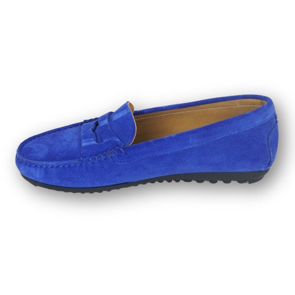 MastroDomenico Women's Handmade Moccasins - Agata Blu