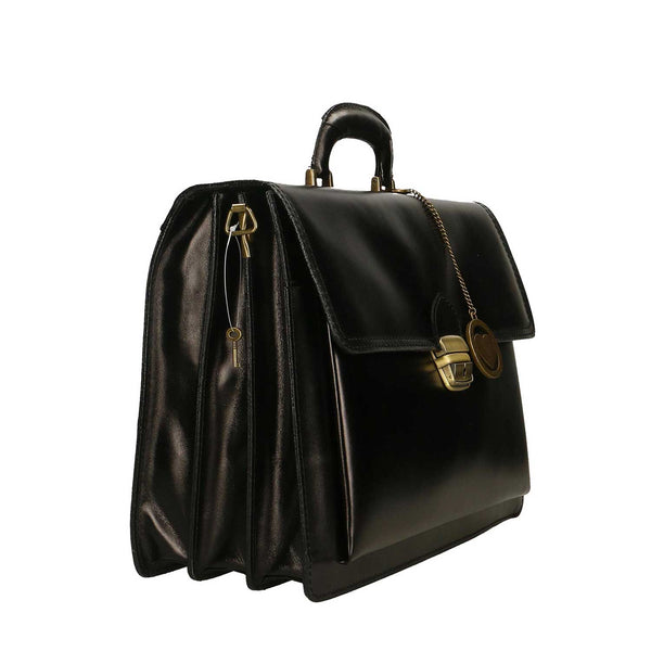Men's Leather Briefcase, 24 Hour Document Holder - 39x30x18 cm - 7009 