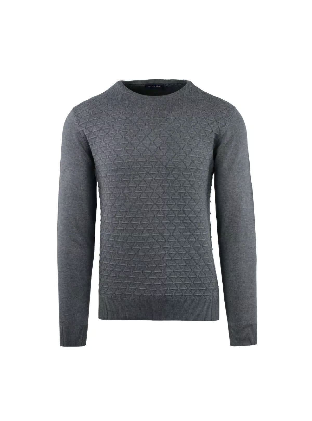 STRETCH RHOMBUS CREW NECK