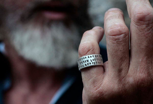 UNISEX RING IN SOLID 925 SILVER - PERSONALIZED ENGRAVING