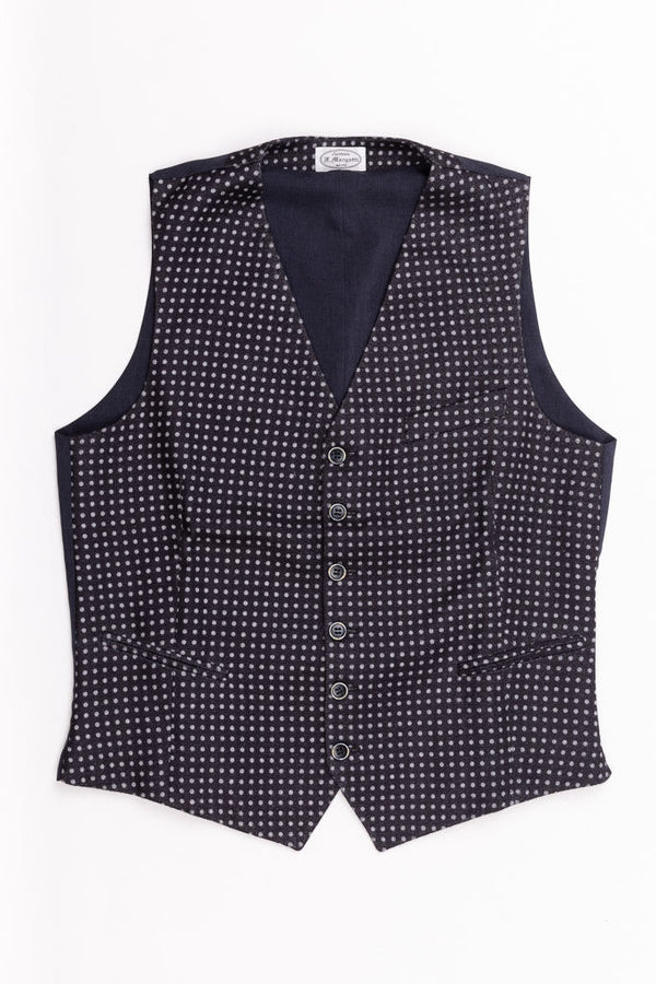Blue polka dot vest