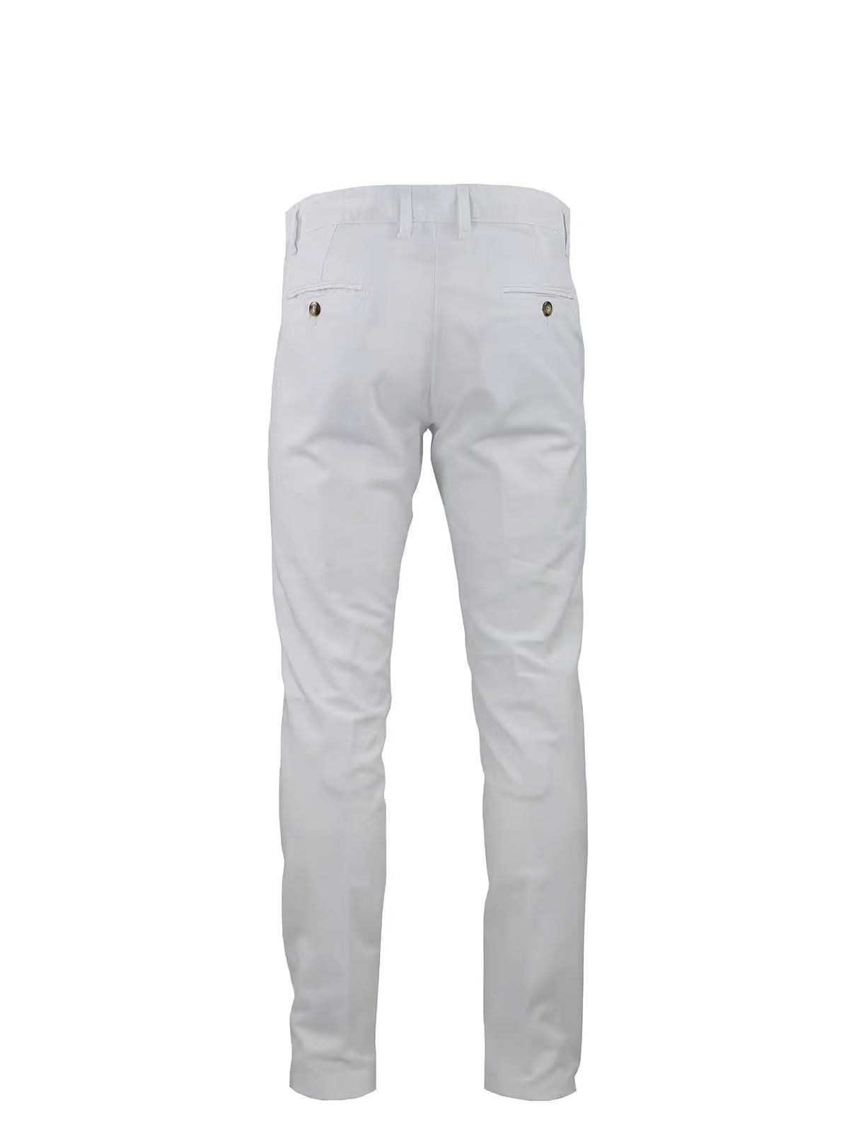 COTTON AND LINEN CHINO TROUSERS