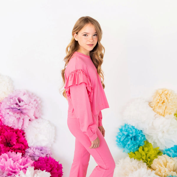 SWEATSHIRT WITH RUFFLES