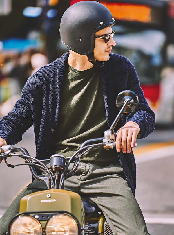 COB STITCH SHAWL COLLAR JACKET