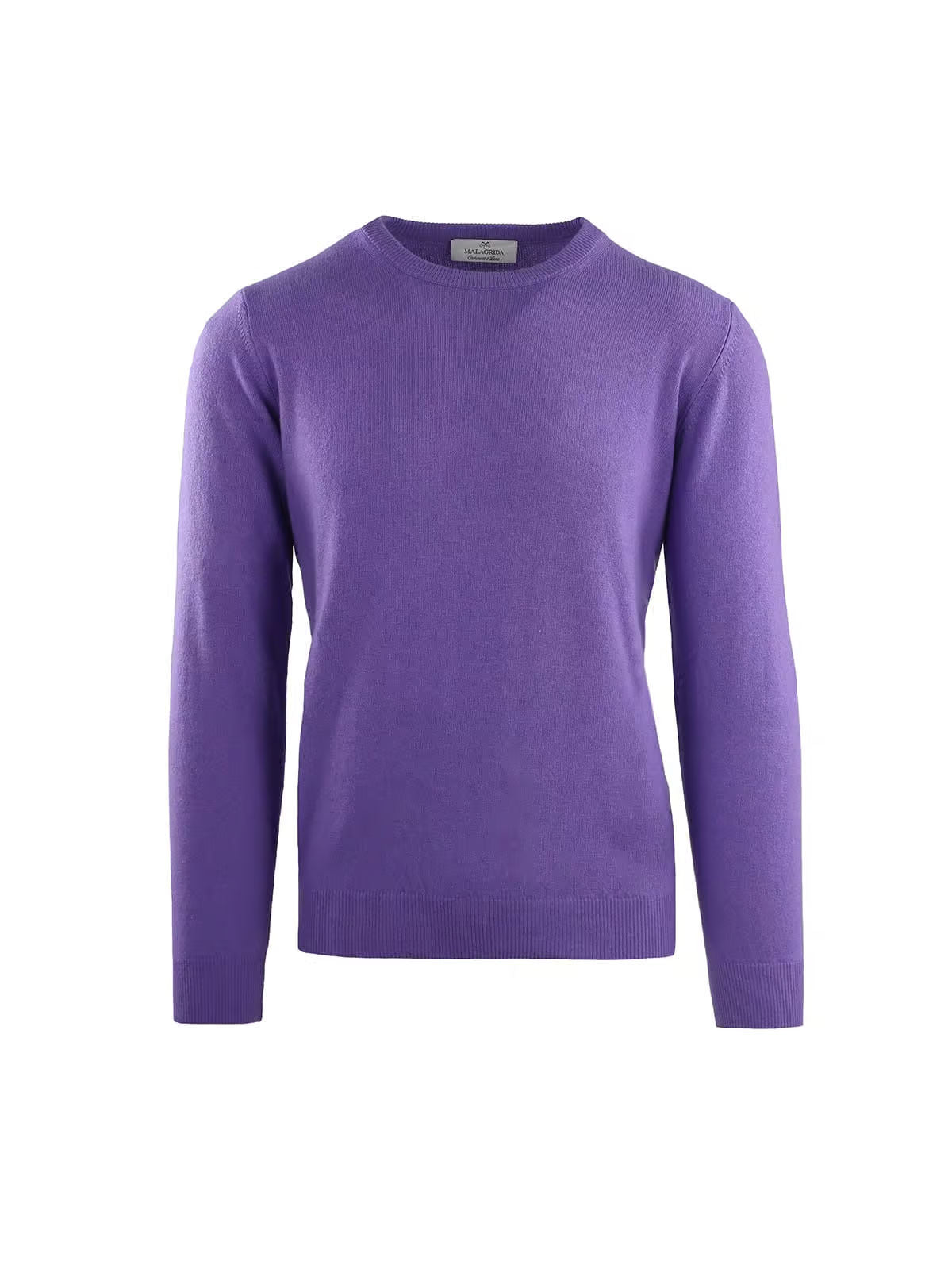 BLEND CASHMERE CREW NECK WITH ALCANTARA PATCHES