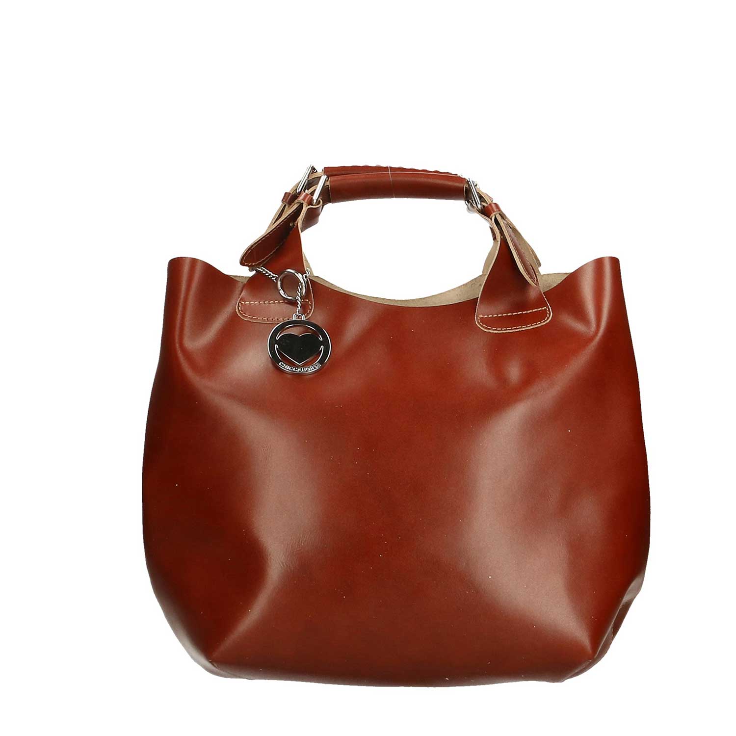 Large Leather Satchel Bag for Women - 44x30x13 cm - 9007 