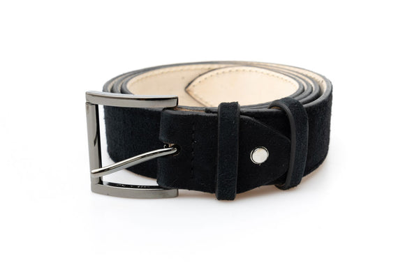 Black suede belt