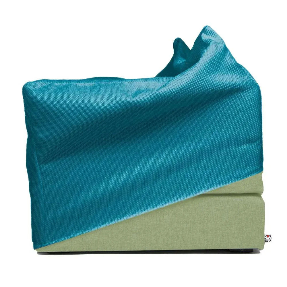 TOUF GREEN, Pouf Bed Green Base and Pouf Cover 70x63