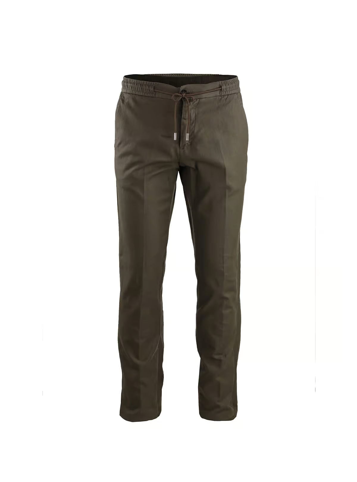 TROUSERS WITH DRAWSTRING IN HERRINGBONE FABRIC