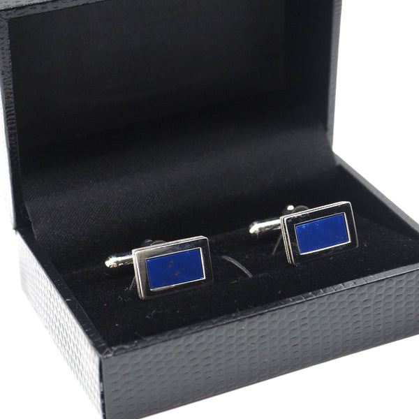 Blue Rectangular Cufflinks