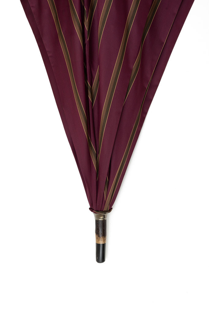 Mario Talarico purple striped chestnut wood umbrella