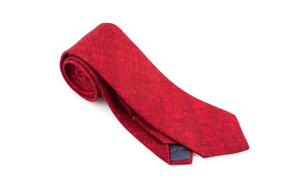 Pure red wool tie