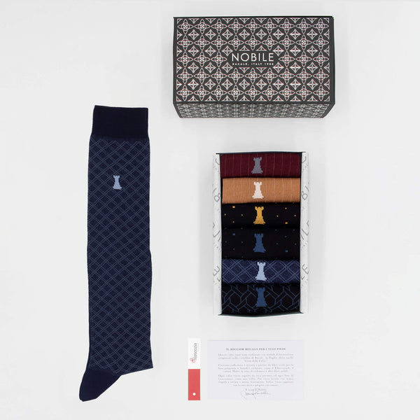 Box of 6 long socks - Casual mix