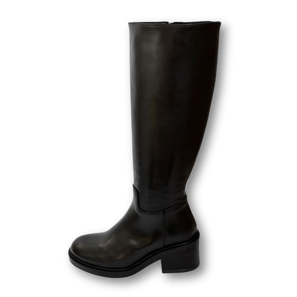 MastroDomenico Women's Handmade High Boots - Black 