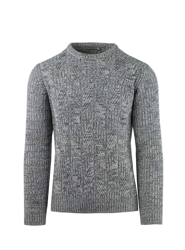 CREW NECK WITH STACKED RIBS