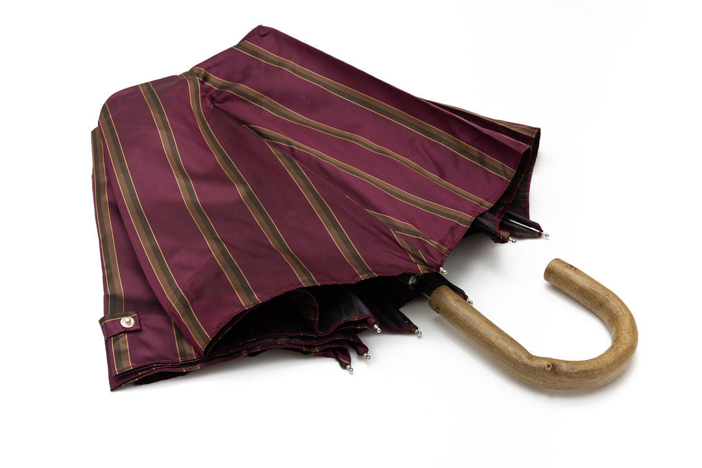 Mario Talarico Folding Umbrella Purple Striped Lemon Handle