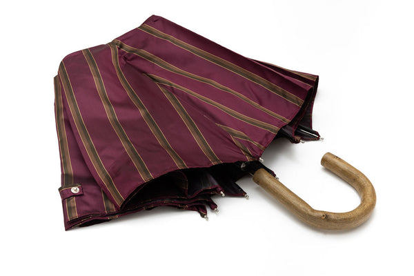 Mario Talarico Folding Umbrella Purple Striped Lemon Handle