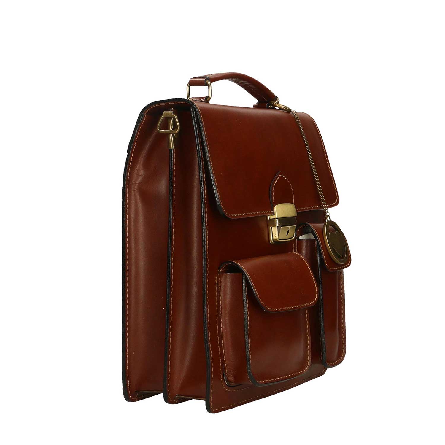 Business bag, men's leather bag - 27x32x10 cm - 7013 