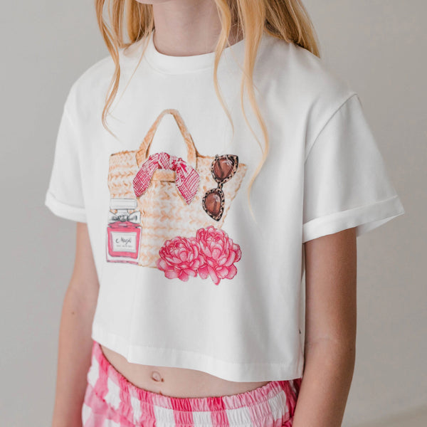 T-SHIRT CROPPED BEACH SET