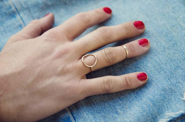 KARMA - ANELLO CON CERCHIO - ORO 18CT
