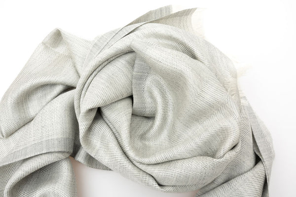 Sciarpa grigia cashmere misto seta