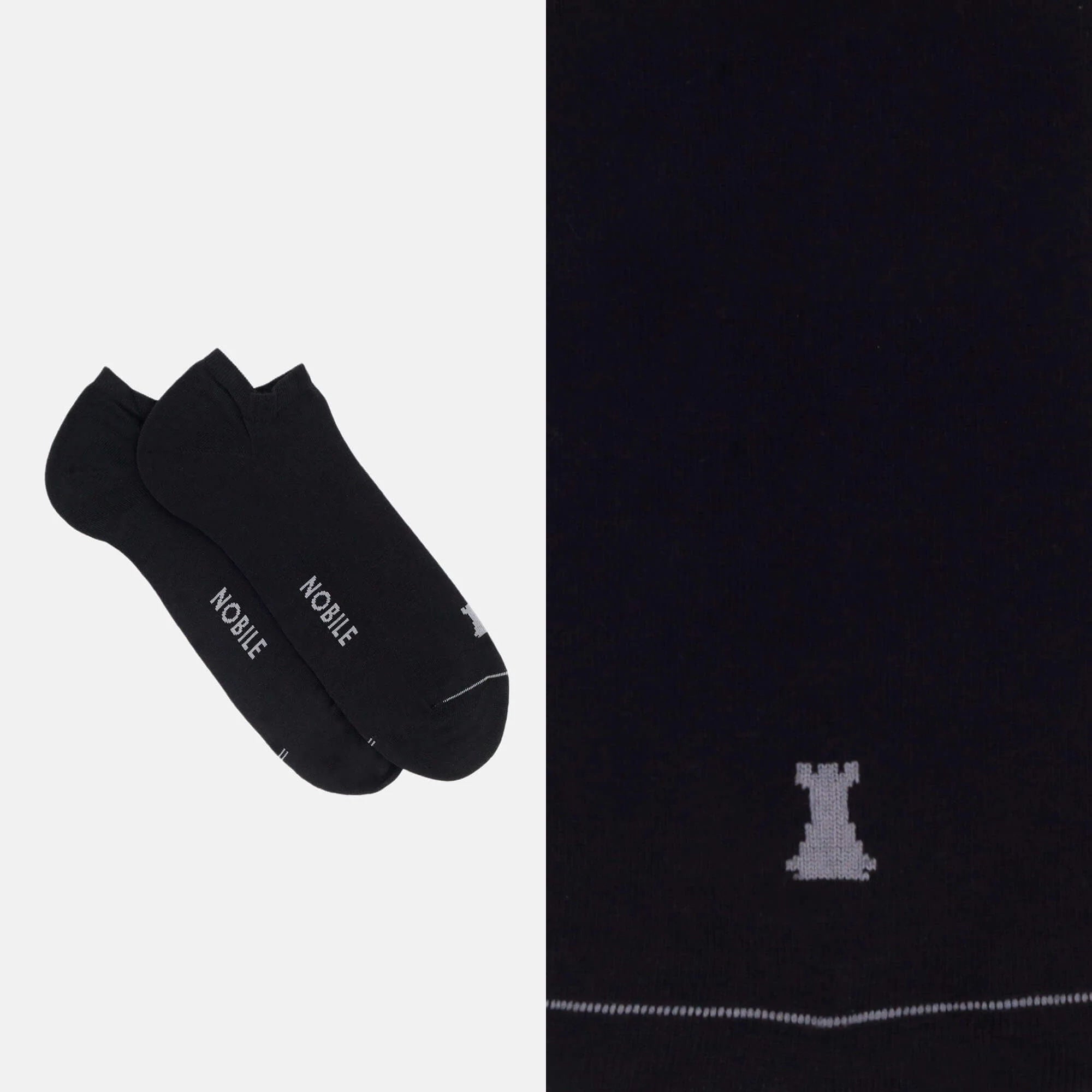Pure Makò Cotton Ankle Socks - Solid Color 