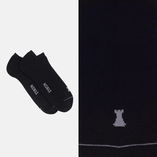 Pure Makò Cotton Ankle Socks - Solid Color 