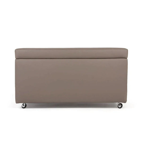 PANDORA 84 ECO SWING, Panca Pouf Contenitore Rettangolare in Ecopelle con Ruote 84x42 h42