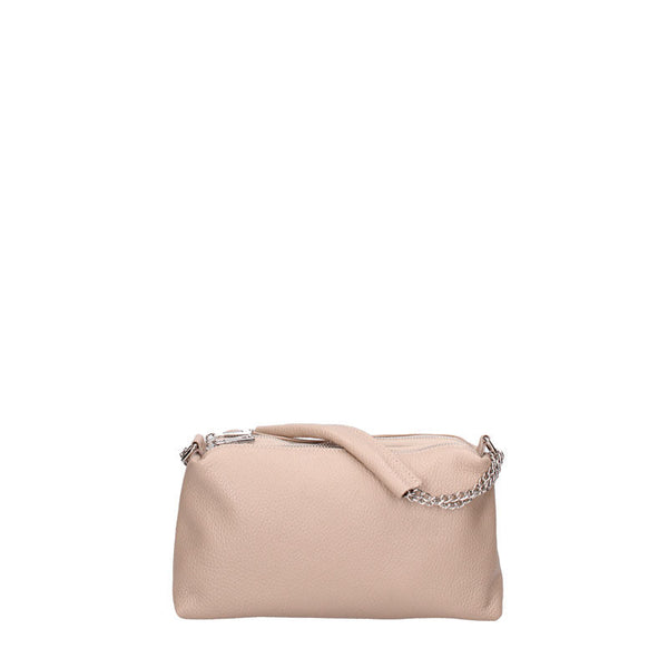 Small clutch bag with chain and double zip - 7141. 