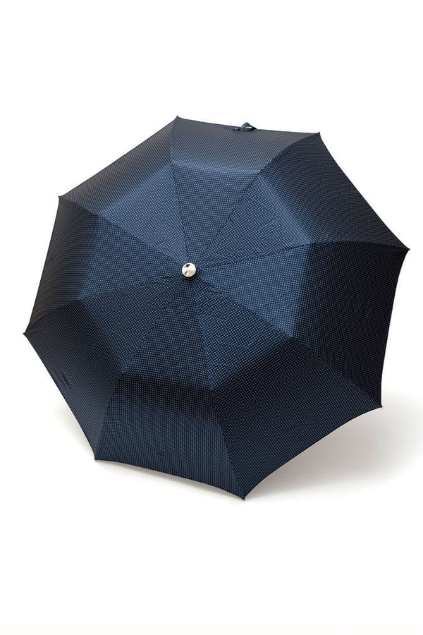 Mario Talarico blue polka dot foldable umbrella with lemon handle