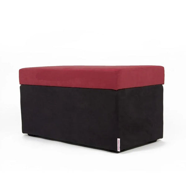 PANDORA 84 MF, Rectangular Microfiber Container Pouf 84x42 h42