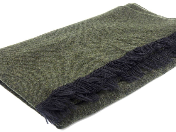 Pure cashmere green scarf