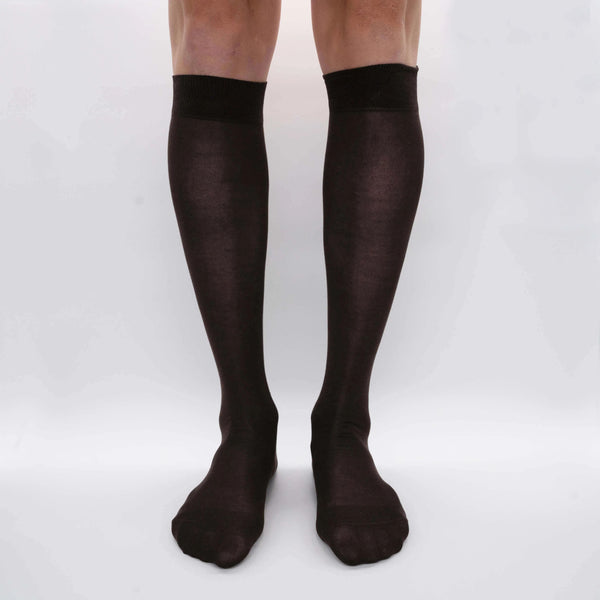 Mulberry Silk Chiffon - Fine Knit Long Stocking