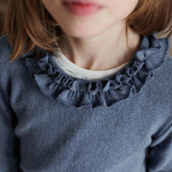 MAGLIA IN CALDO COTONE COLLETTO ROUCHES