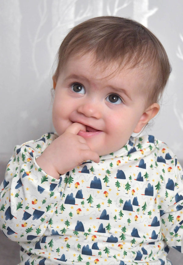 Two-piece bamboo pajamas - Alpina - Blue balloon