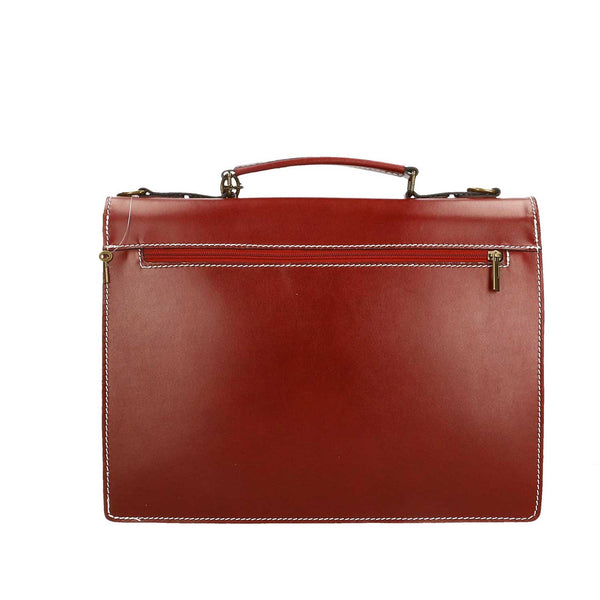 Men's Leather Briefcase, Briefcase, Document Holder - 38x28x12 cm - 7003 