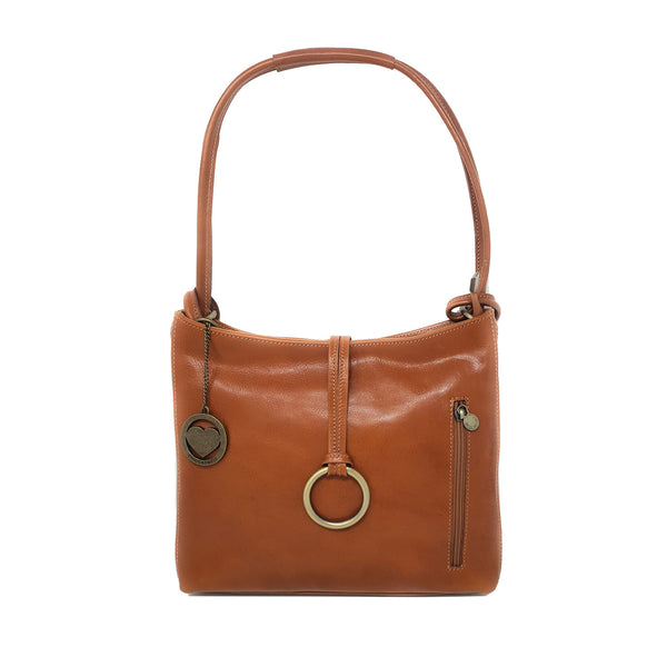 Women's Shoulder Bag in Soft Genuine Leather Made in Italy - 33x26x11 Cm - G095 
