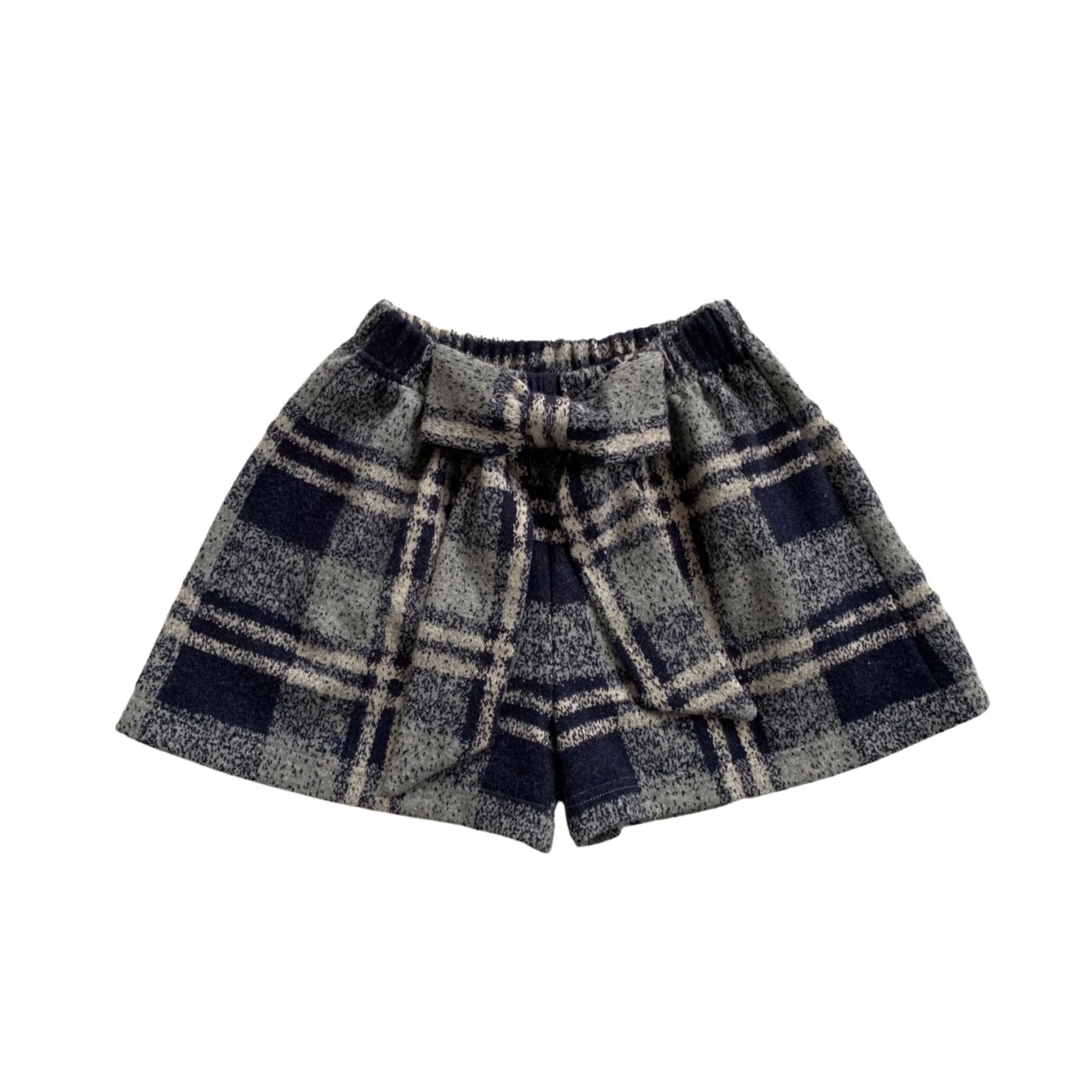 CHECKED BERMUDA SHORTS WITH BOW