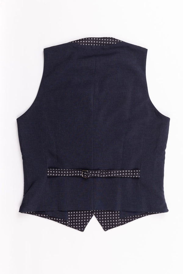 Blue polka dot vest