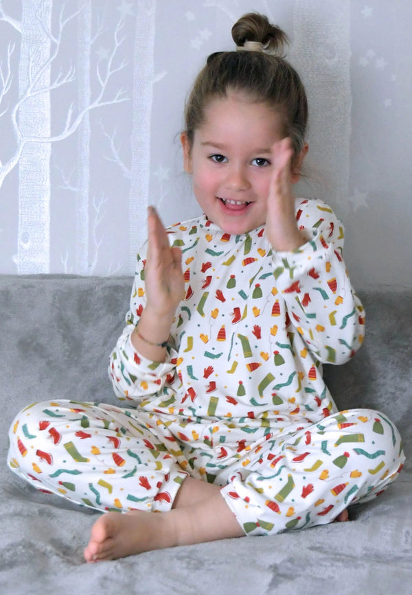 Pigiama due pezzi in bambù - Brrr che freddo! - Palloncino blu