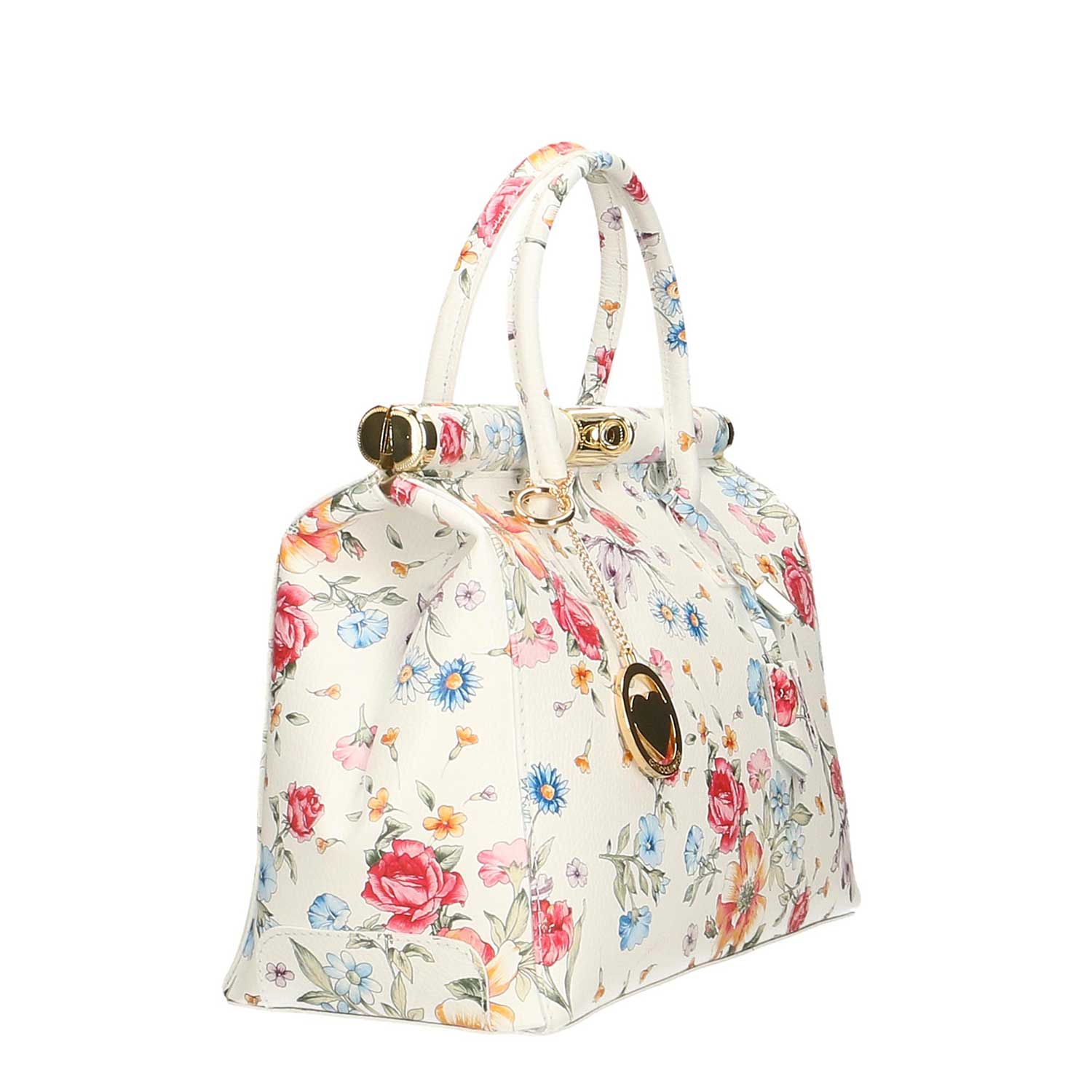 Women's Handbag Bauletto Floral Pattern - Florence 2096. 