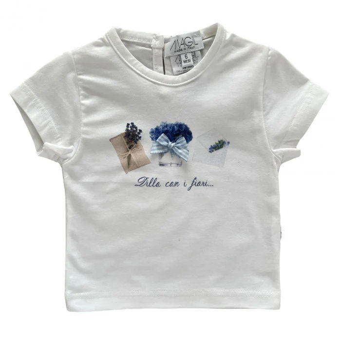 T-SHIRT STAMPA FIORELLINI