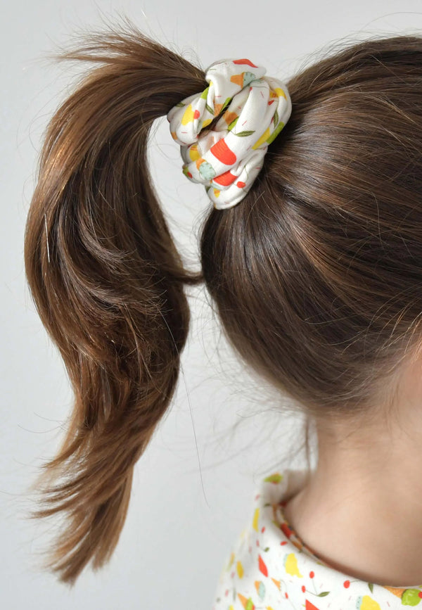 Bamboo chouchou (scrunchie) - Ice cream - Blue balloon