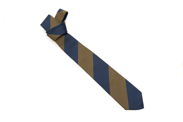 Blue and green striped tie