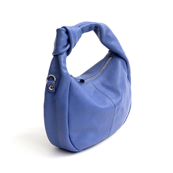 KNOT - Sacca con manico nodo in pelle glicine