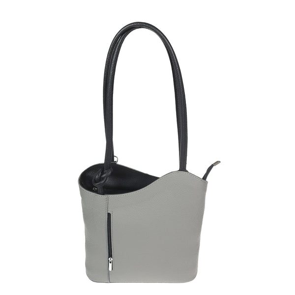 Women's Ostrich Print Leather Shoulder Bag - Cancun 3005. 