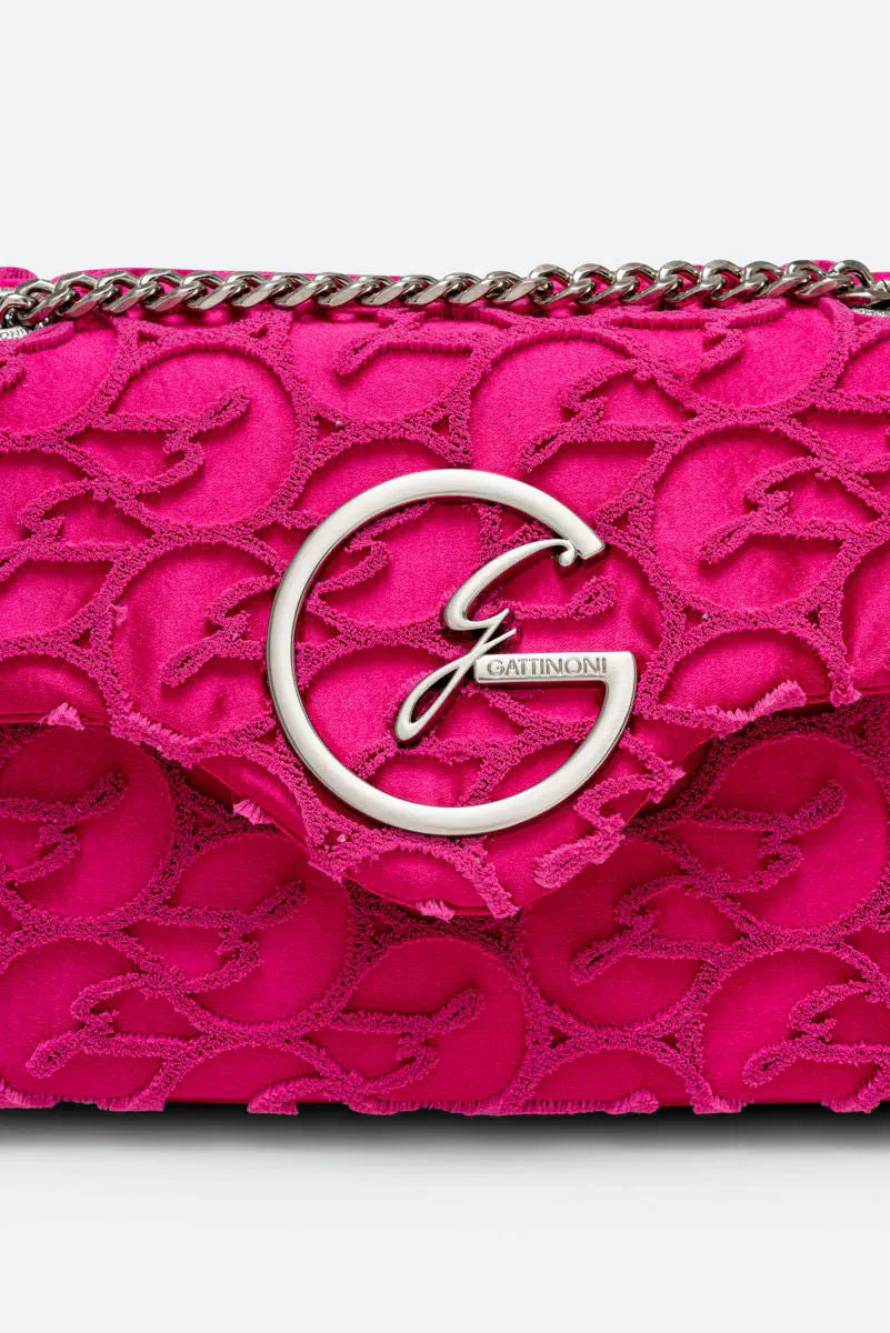 Flap Bag Lively Fuchsia Satin