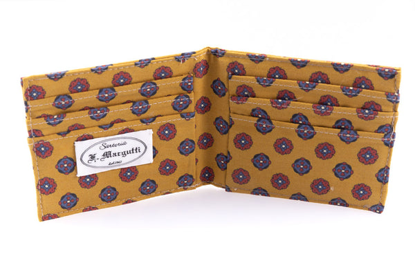 Mustard pure silk card holder