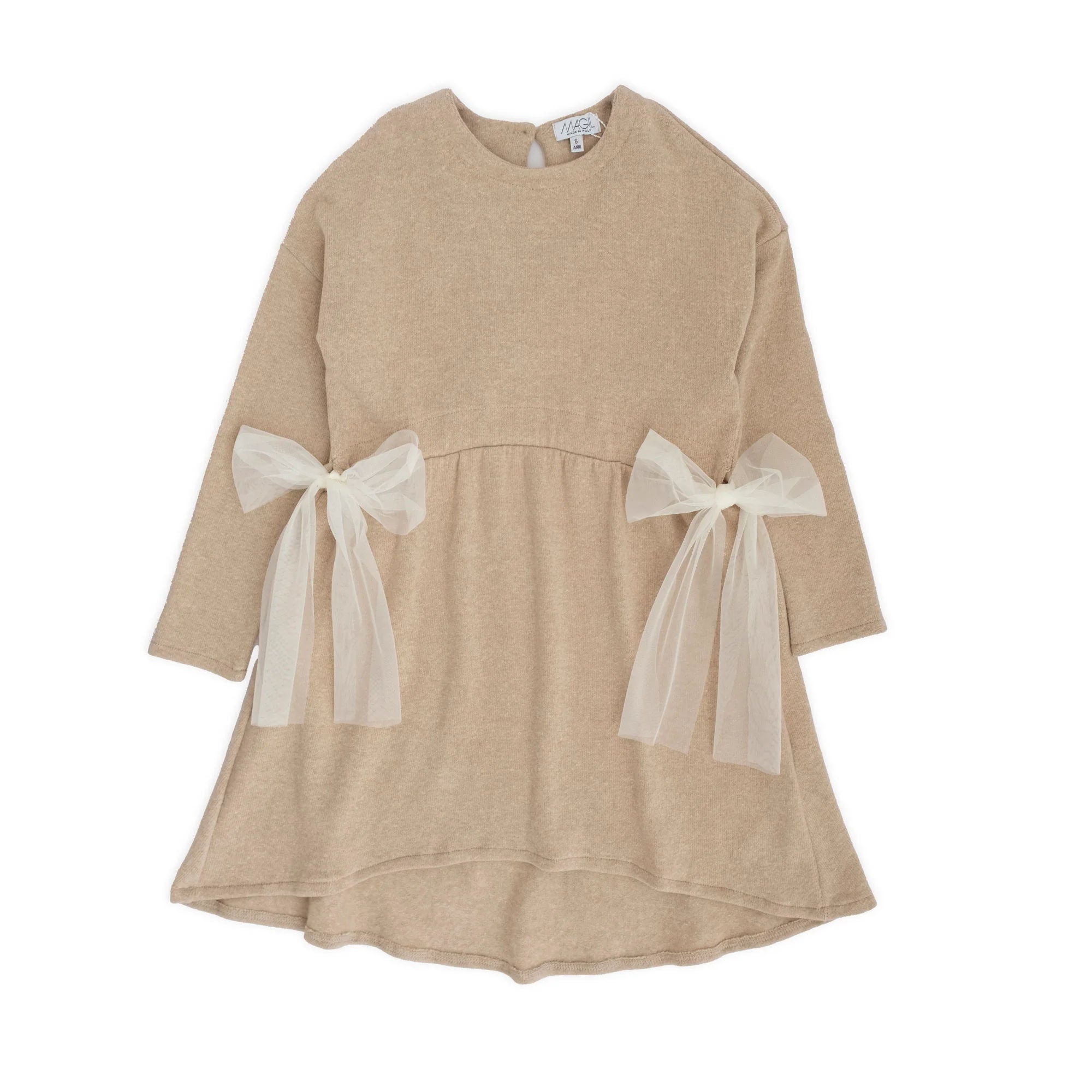 WARM COTTON DRESS WITH GRIPPED WAIST
